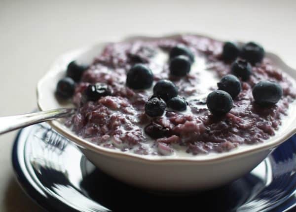 Avena con blueberries